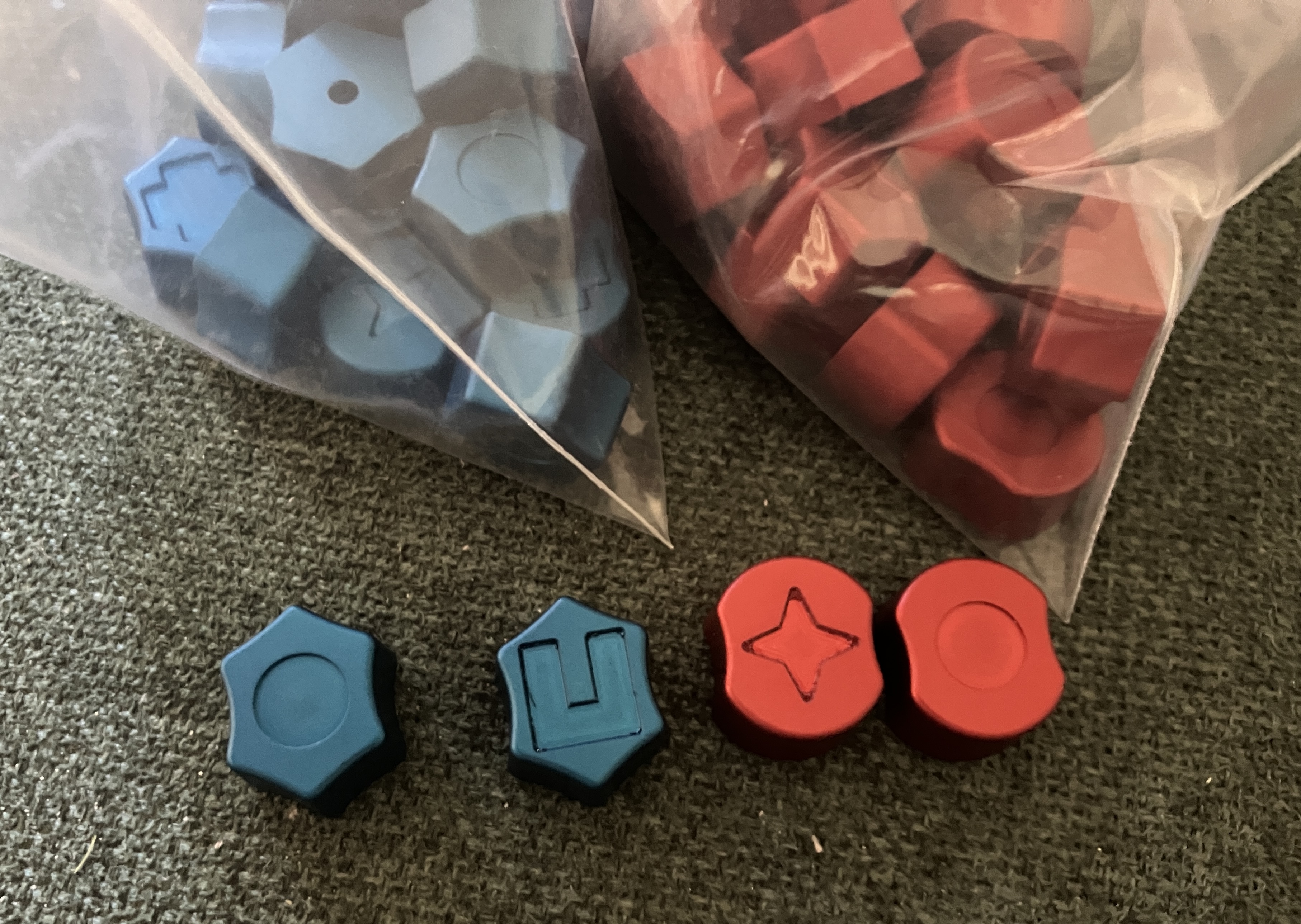 Aluminum prototype FRONTIERS pieces during production.